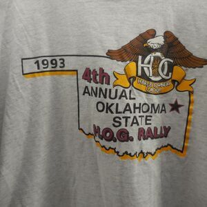 Vintage Harley-Davidson Owners Group T Shirt HOG 10th Anniv Mens Large 1993 READ